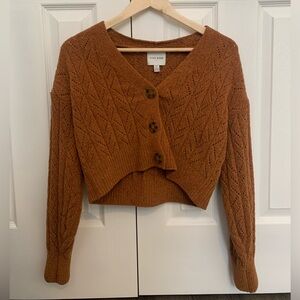Burnt orange cropped cardigan